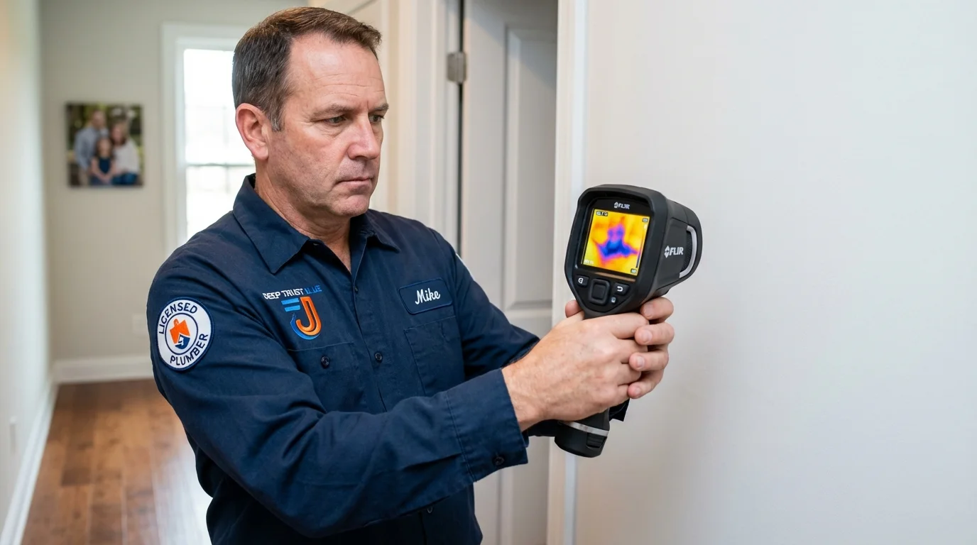 Thermal imaging leak detection by Johns Plumbing LLC in La Salle